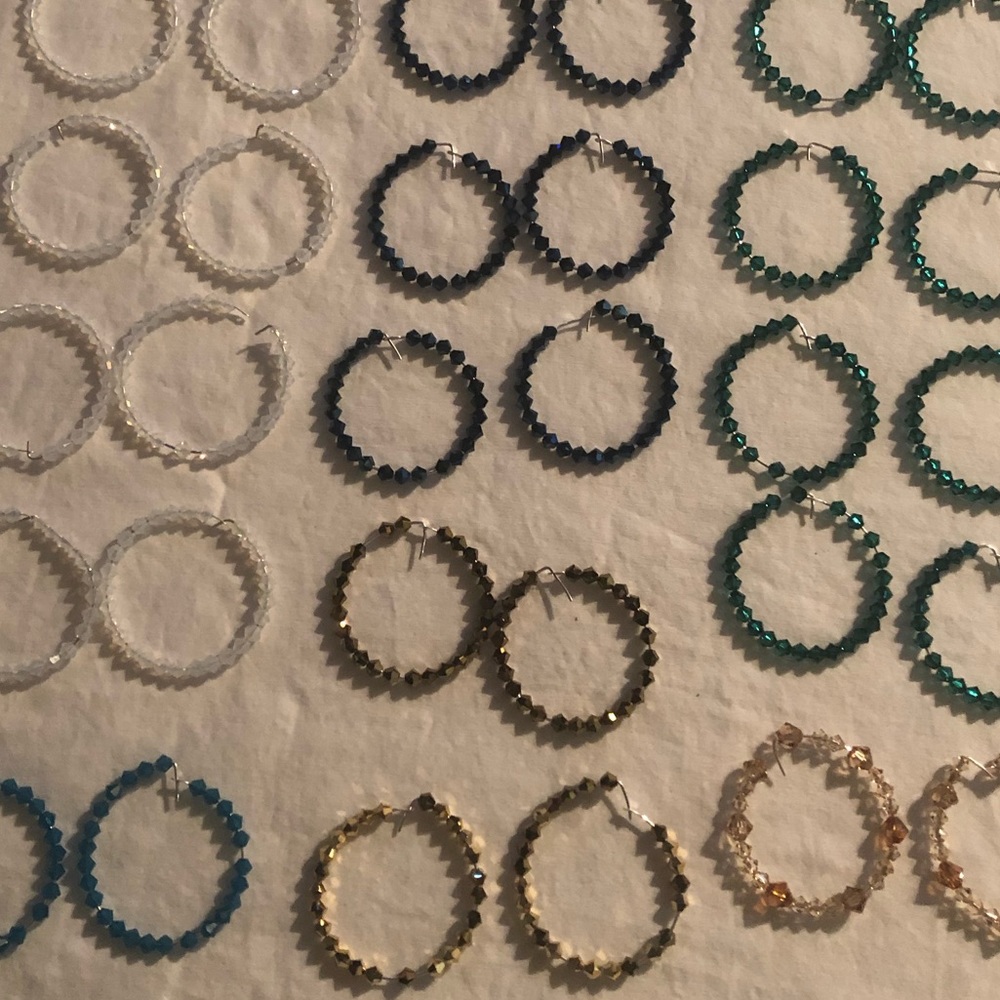 Swarovski Crystal hoop earrings